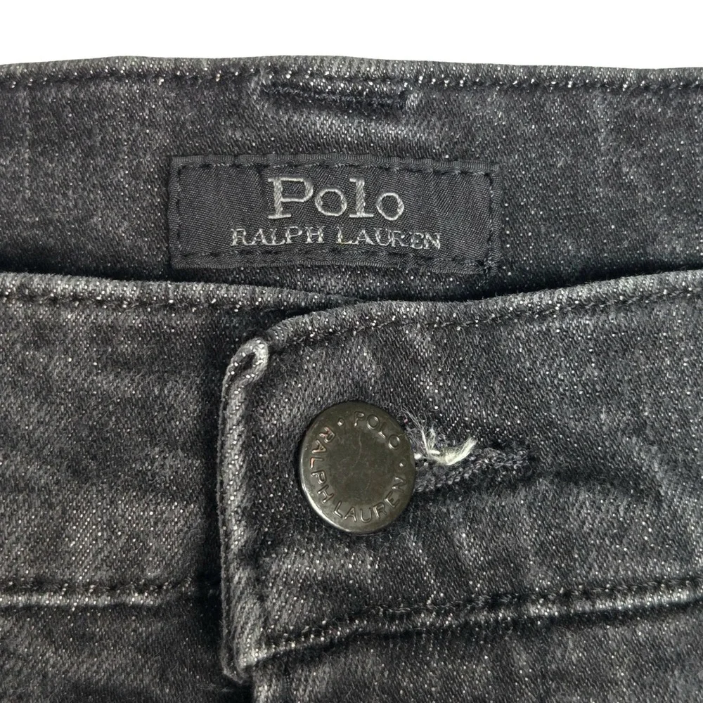Polo Ralph Lauren Thompson Relaxed Jeans Men 36x32 Fits 36×30 Black Straight Leg